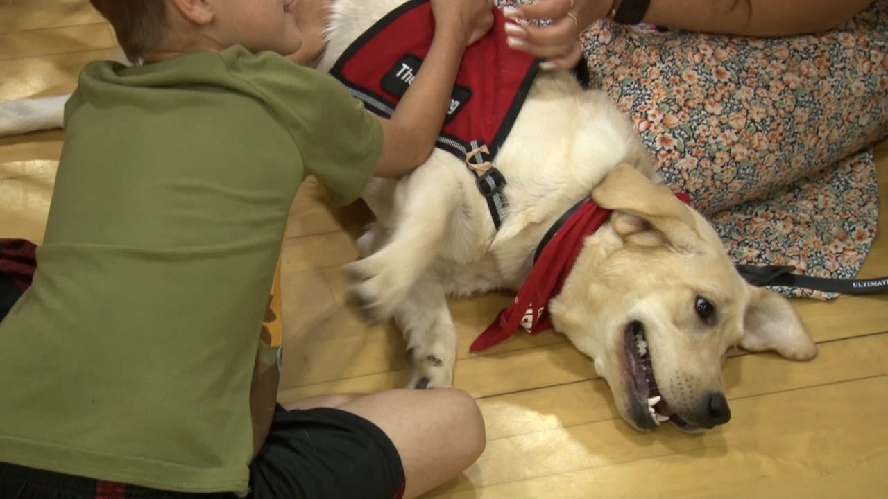 Newest Friend with Paws rolls over for New Martinsville students