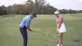 Golf instruction with Steve & Averee: Turn through your chip shots for more consistency