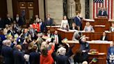 WATCH: Democrats Admonished For Cheering, Waving Ukrainian Flags After Aid Bill Passes