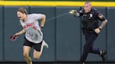 Watch: Pitch-invading baseball fan tasered by police after performing backflip