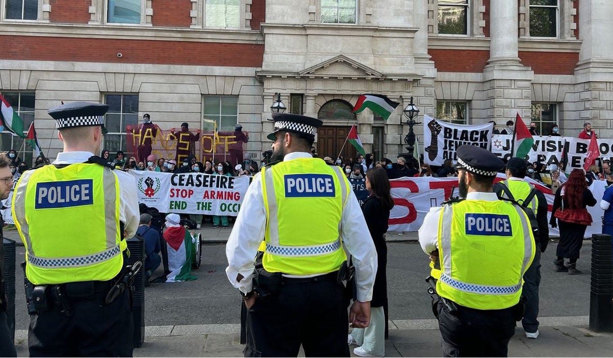 Three arrests as Pro-Palestine protesters hold May Day demonstrations in London