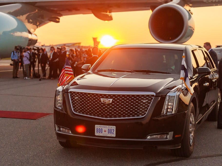 Take a closer look at 'The Beast,' the $1.5 million bulletproof presidential limousine used by Trump and Biden