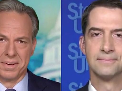 'What a farce': CNN's Tapper buried for letting Tom Cotton spew 'MAGA lies' about Harris