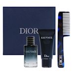 Dior 迪奧 SAUVAGE 曠野之心香氛兩件組禮盒 (淡香水10ml+保濕乳20ml+美鬍梳)