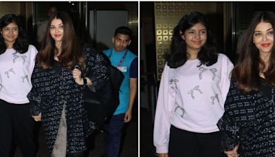 Video: Aishwarya and Aaradhya return to Mumbai after attending IIFA awards, flash million dollar smiles as they get clicked at airport