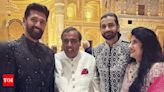 ...gives a glimpse of Anant Ambani-Radhika Merchant’s wedding; shares snaps with Chirag Paswan, Jhanvi Kapoor and others - Times of India