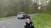 WATCH: Police officer rescues snapping turtle in South Windsor