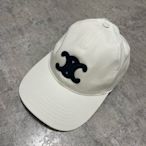 Celine 棒球帽 白色深藍logo M（現貨）/深咖M/百色白logo《精品女王全新＆二手》