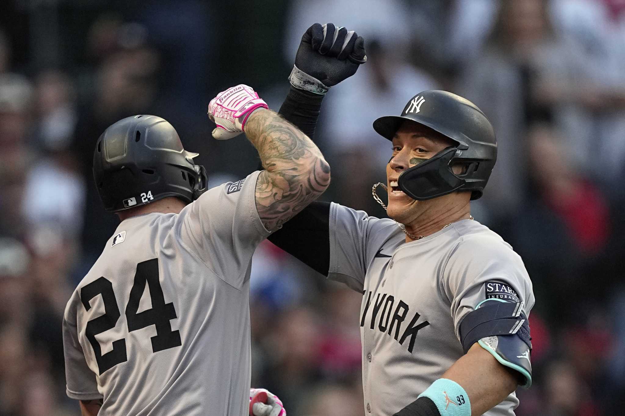 Judge's 275th HR, Soto's triple lift Yankees to 8-3 win over Angels as Volpe's hitting streak ends