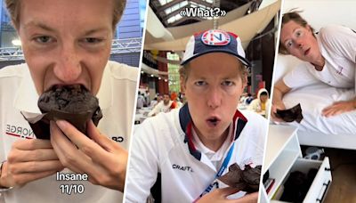 ‘The only Olympic Village love story that matters’ is about a Norwegian swimmer and his chocolate muffins