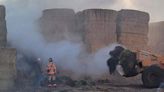 Crews battle haystack fire in Weld County