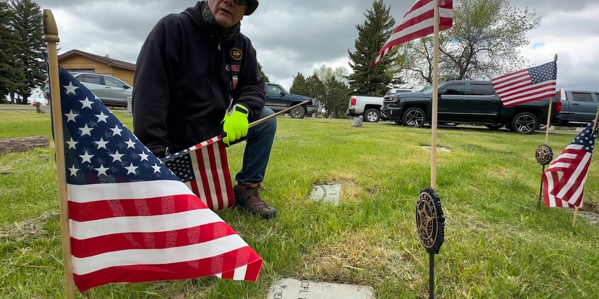 Vietnam veteran places flags in cemeteries to honor and remember those who served