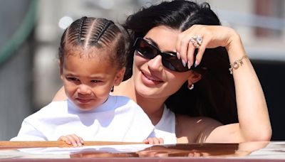 Kylie Jenner and kids board water taxi in Italy