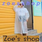 zoe-時尚雨衣外套男女加厚成人便攜防水戶外旅游連體通用非一次性雨披