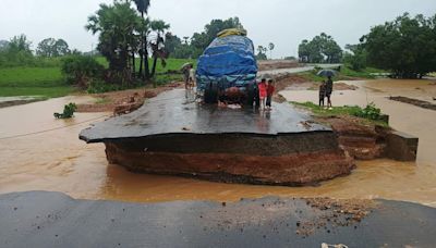 Connectivity between A.P., Odisha cut off as road washes away in floodwaters