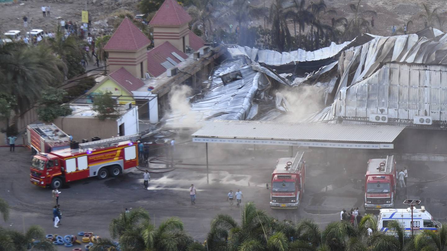 At least 27 people killed in a fire at an amusement park in western India, police say