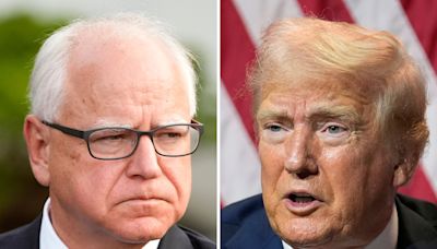 How Tim Walz's approval rating compares to Donald Trump's