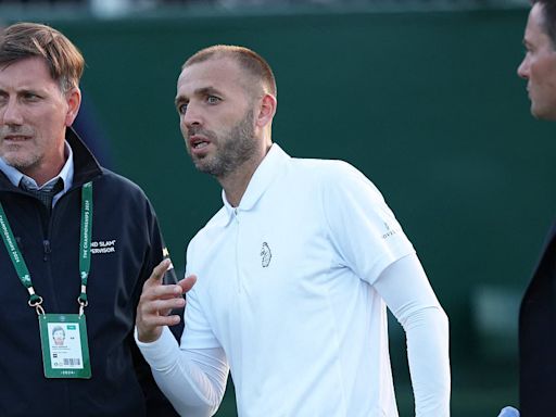 Dan Evans hits out at Wimbledon officials and opponent's team