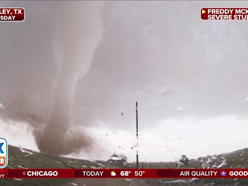 Storm chaser rescues family during live coverage of Texas tornado