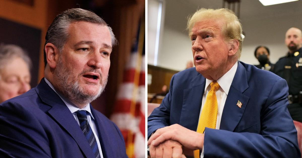 'Pathetic' Ted Cruz Blasted for Defending Donald Trump Amid Hush Money Trial: 'A Political Smear Job'