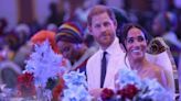 Meghan Markle Has Glam Moment in Strapless Dress at Reception with Prince Harry in Nigeria