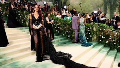 Dua Lipa leaves fans scratching heads as she exposes knickers at Met Gala