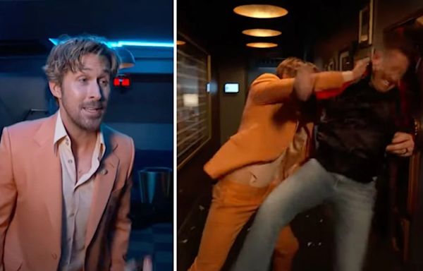 Ryan Gosling Punches His Way Through ‘Jimmy Kimmel Live’ Set With ‘Fall Guy’-Inspired Entrance: ‘Stunts!’ | Video