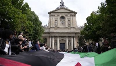 Más protestas propalestinas universitarias contra la guerra en Gaza, también en la Sorbona de París