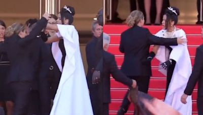 VIDEO: Massiel Taveras PUSHES, Gets Into Heated Argument With Guard On Cannes 2024 Red Carpet After Kelly Rowland