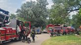 Firefighters battle duplex fire in south Wichita