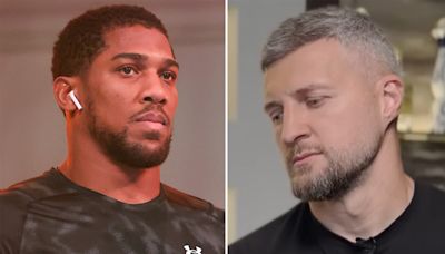 Listen to Anthony Joshua's brutal voice note to Carl Froch after public fallout