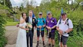 Three dads trekking 500 miles for suicide prevention charity end up at Lincs bride and groom's wedding