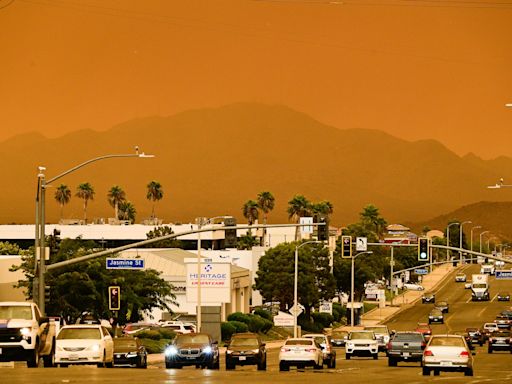 Smoke, ash from Line Fire fill High Desert skies as San Bernardino County issues advisory