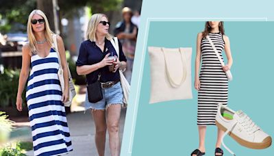 Gwyneth Paltrow’s Flattering Dress Just Sold Me on the Striped Style Meghan Markle and Katie Holmes Wear, Too