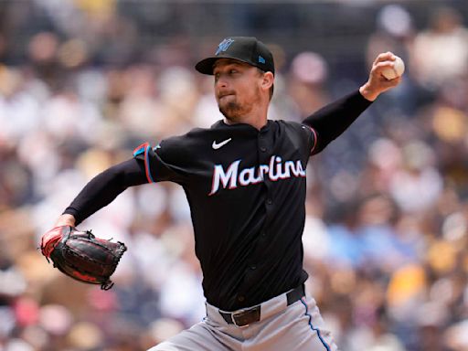 Garrett outlasts Darvish and the Marlins beat the Padres 9-1 behind season-high 16 hits