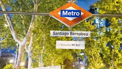 La estación Santiago Bernabéu pasará a llamarse 'Estación Duko', en honor al Duki