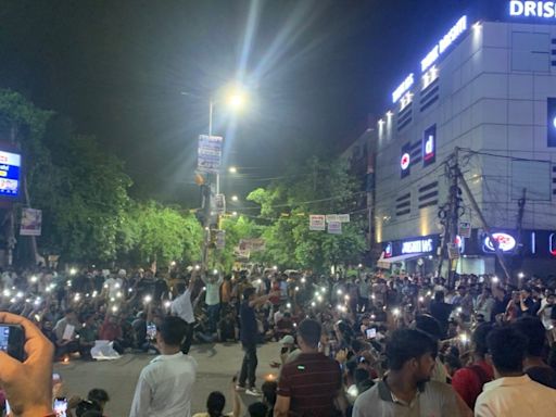 Massive protest outside Drishti IAS in Delhi as MCD seals coaching centre's basement after deaths at Rau's IAS