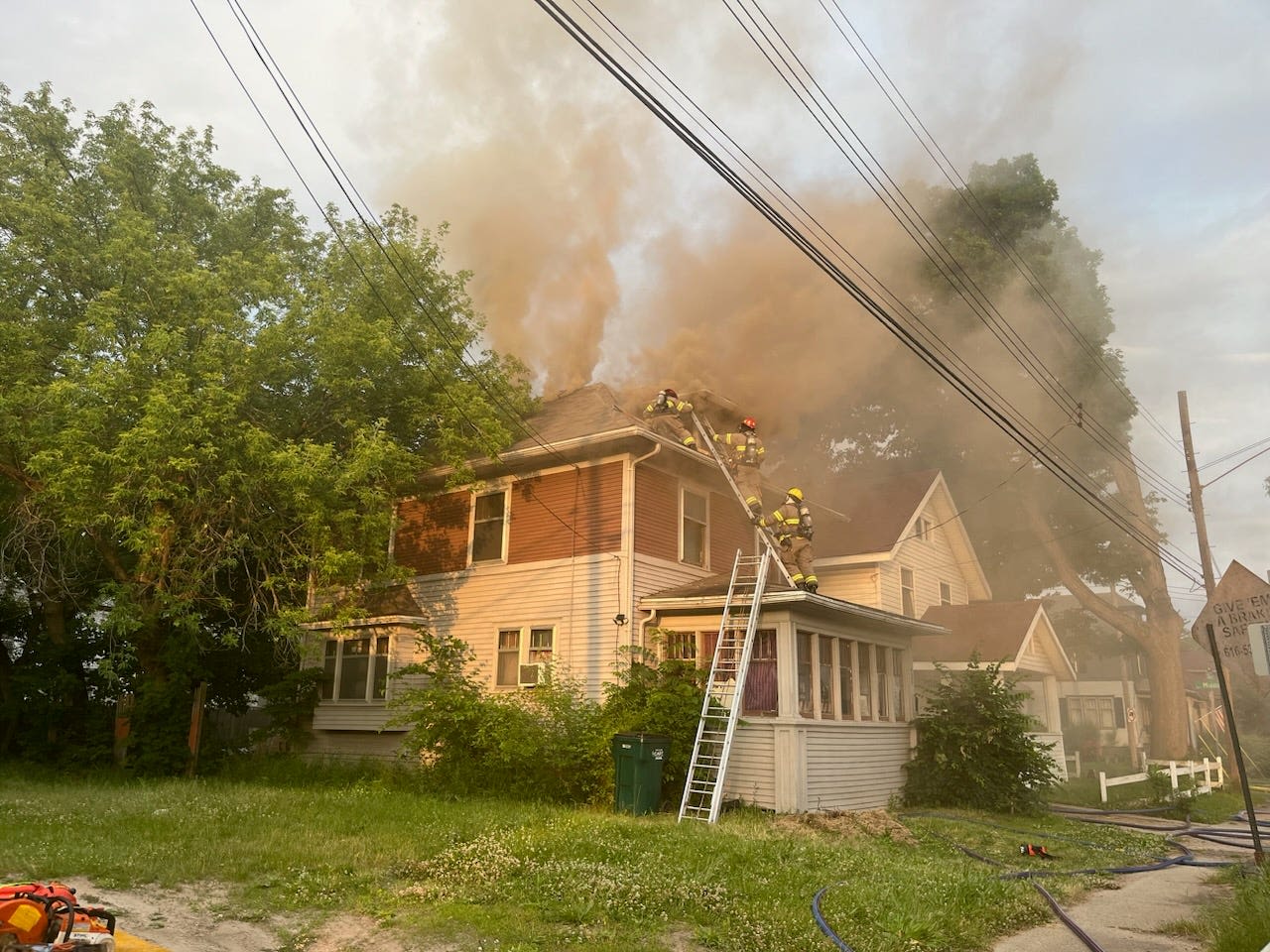 Lansing firefighters battle early morning fire on Malcolm X Street