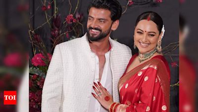 Sonakshi Sinha Hand Alta: Sonakshi Sinha embraces tradition: Alta adorns hands at her elegant wedding to Zaheer Iqbal | - Times of India
