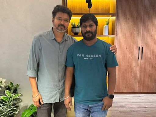 Thalapathy Vijay meets director Nithilan Swaminathan following blockbuster success of Vijay Sethupathi starrer 'Maharaja' | Tamil Movie News - Times of India