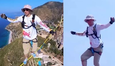 This Estonian Slackliner Scripts History By Crossing Two Continents On A Tightrope - News18