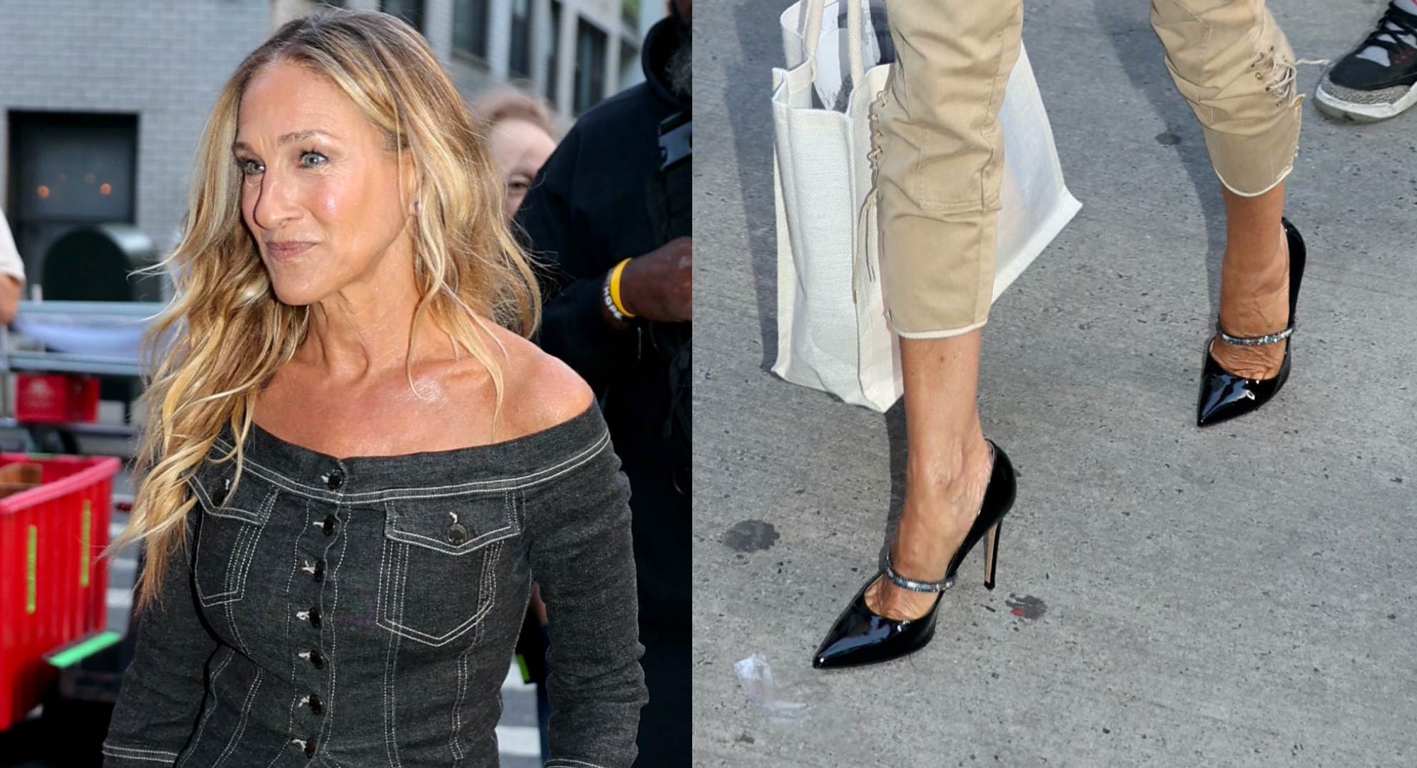 Sarah Jessica Parker Sports Updated Black Mary Jane Pumps While Filming ‘And Just Like That’ in New York