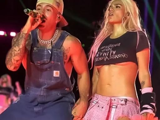 En pleno concierto, Feid le declaró a Karol G su amor: así reaccionaron la cantante y el público