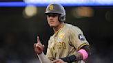 Padres' Manny Machado leaves in the 4th inning vs. Angels after an apparent right leg injury