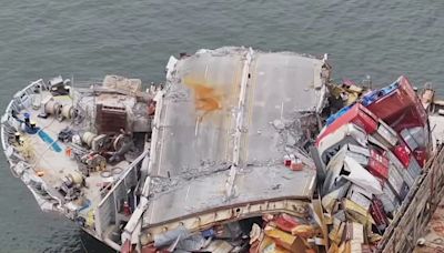 Only on 4: An up-close look at the damaged ship that hit Baltimore's Key Bridge