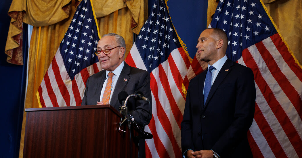 Chuck Schumer and Hakeem Jeffries Back Harris After Hanging Back