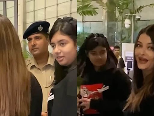 Concerned Aaradhya Bachchan Shouts 'Careful' After a Paparazzi Startled Her, Aishwarya Rai at Airport | Watch - News18