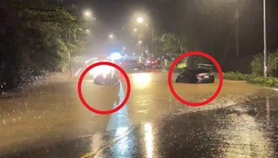 影》山陀兒雨炸基隆！車輛泡水拋錨 市區淹成小河急封路 - 社會