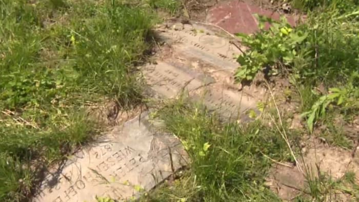 Mysterious headstones, ‘hidden cemetery’ found near home on Detroit’s east side