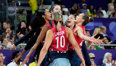 Defending champion US women's volleyball team beats Brazil in semifinal thriller at Paris Olympics